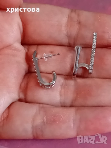 Двойни обеци, снимка 3 - Обеци - 51802319