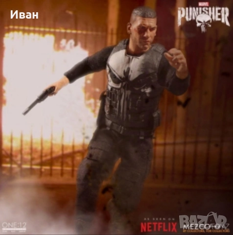Mezco Toyz The Punisher / Наказателят от Netflix серияла, фигура на One:12, снимка 8 - Колекции - 54113413