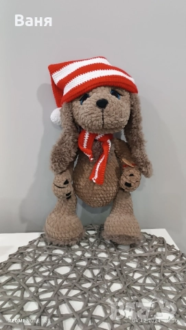 Ръчно плетено кученце, снимка 10 - Плюшени играчки - 47874809