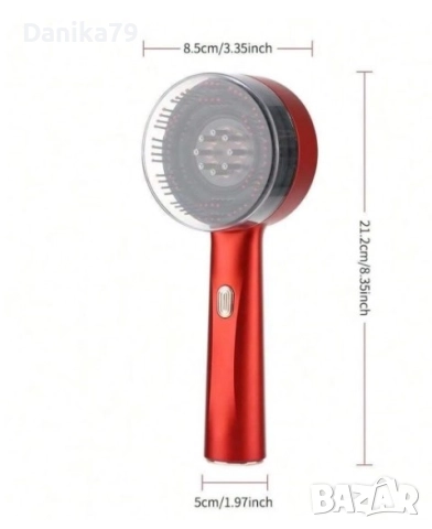 Електрическа инфрачервена четка за растеж на коса, снимка 6 - Аксесоари за коса - 52330615