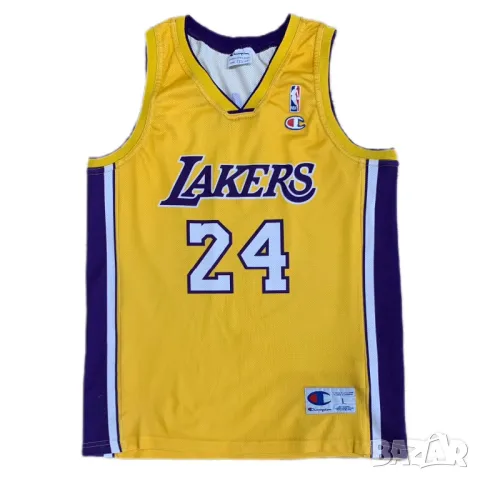 Оригинален мъжки потник Champion x Lakers x Kobe Bryant 24 | L размер, снимка 2 - Тениски - 46996774