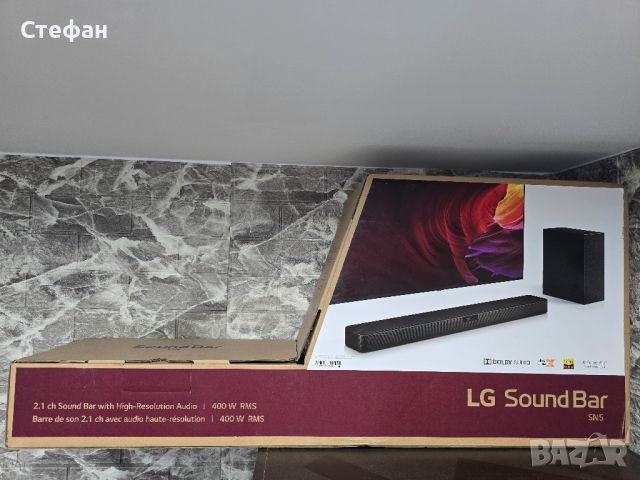 Soundbar LG SN5 400W, снимка 1 - Плейъри, домашно кино, прожектори - 46237935