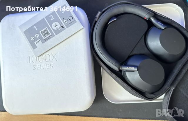 Безжични слушалки с микрофон Sony - WH-1000XM5, ANC, черни, снимка 1