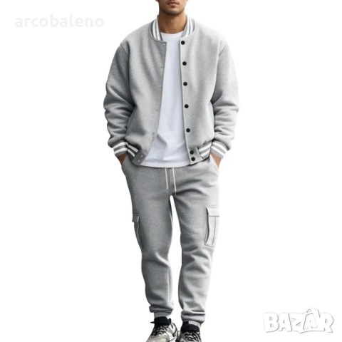 Мъжки есенно-зимен комплект от две части, бейзболно яке и панталон, 5цвята , снимка 12 - Спортни дрехи, екипи - 51563342