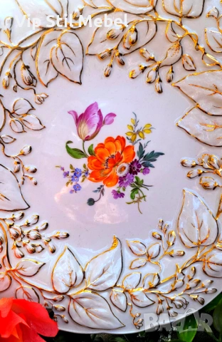 Колекционерска купа Meissen , снимка 2 - Антикварни и старинни предмети - 53845044