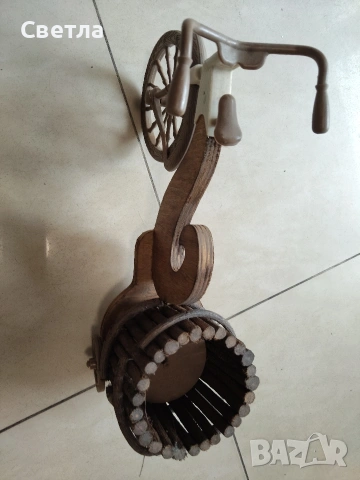 дървена триколка , снимка 2 - Декорация за дома - 53353054