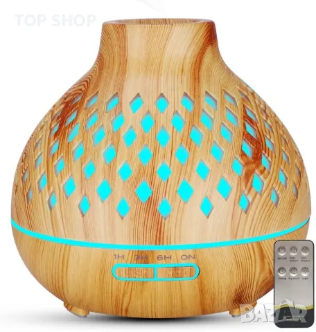 Junlic Aroma Diffuser 400 ml, ултразвуков овлажнител с осветление, снимка 7 - Декорация за дома - 48647760