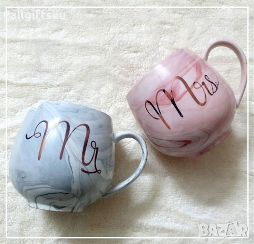 Керамична чаша с дръжка и надпис Ms или Mrs, снимка 4 - Чаши - 45728861