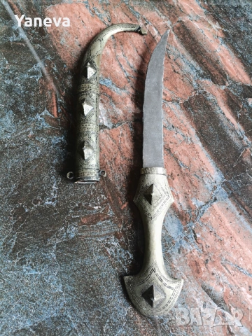 Ханджар,  боен нож с извито острие, снимка 8 - Ножове - 53309606