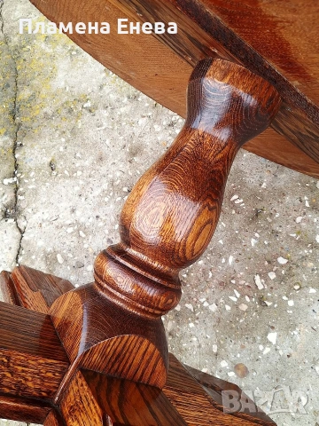 Кръгла масивна холна масичка, снимка 8 - Маси - 54025532