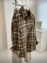 Дамска риза на каре в кафяв цвят - размер M, снимка 3