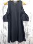 Нова елегантна ежедневна паднал буфан ръкав черна рокля Zara zara Зара , снимка 1