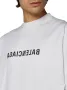 BALENCIAGA Ecru Destroyed Reversed Mirror Logo Print Oversized Мъжка / Дамска Тениска size S (M), снимка 2