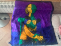 Копринен шал с абстрактен десен картина на Пикасо, снимка 9