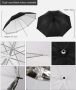 Чадър бял дифузен или сребрист отражателен чадър за фотография , 83см, снимка 3