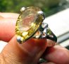 925 сребърен пръстен с лимонов кварц 17x12мм, тегло 6.3гр., снимка 2