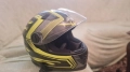 Мото каска Shox размер М 57-58 жълто и черно, снимка 6