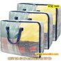 Водоустойчива прозрачна чанта за съхранение на дрехи и завивки с удобна дръжка - КОД 3900, снимка 2