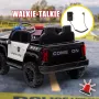 Двуместен акумулаторен джип POLICE 4X4 24V MP3 меки гуми,Кожена седалк, снимка 5