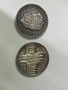 Два броя сребърни юбилейни монети 5 лева , снимка 1
