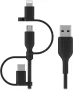 Универсален кабел Belkin -3-в-1- USB-C, Lightning, Micro-USB кабел за зареждане, снимка 1