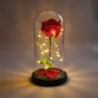 Вечна Роза в Купол с LED лампички в подаръчна кутия, снимка 1