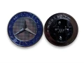 Емблема за преден капак тип тапа Мерцедес Брабус 57mm Синя/Черна A2048170616 Mercedes-Benz Brabus, снимка 2