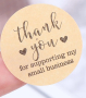 100 бр Thank You small business малки самозалепващи лепенки стикери за ръчна изработка за подарък, снимка 2