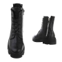 Дамски боти, Черни, еко кожа, крокодилска шарка, снимка 4