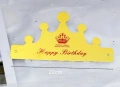 Happy Birthday Златна Картонена корона за глава детска възрастен парти, снимка 2