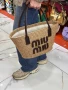 Miu Miu Дамска Плетена Плажна Чанта Миу Миу - Налични Различни Цветове Код E568, снимка 2