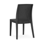 Градински стол от полипропилен с плетен дизайн - Кафяв, снимка 2