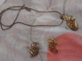 Подарявам!Стари потъмнели комплект бижута , снимка 1