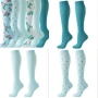 Комплект от 6 чифта красиви различни десени високи чорапи подходящи за медицински персонал, спорт и , снимка 1
