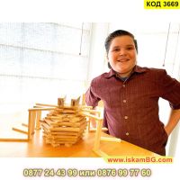 Конструктор от дървени блокчета за момичета и момчета от 300 части - КОД 3669, снимка 8 - Конструктори - 45339352