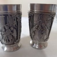 Немски чаши за ракия от калай Antik *  Vintage, снимка 4 - Антикварни и старинни предмети - 45344895