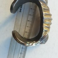сребърна възрожденска гривна рогатка с позлата , снимка 9 - Антикварни и старинни предмети - 45221898