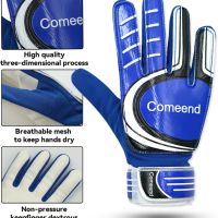 Футболни вратарски ръкавици, wecdoit, мъжки, латекс, сини, размер 6 и 7, снимка 3 - Футбол - 45147869