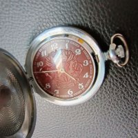 Перфектен Джобен Часовник Молния с капак Сделано в СССР Работещ , снимка 2 - Мъжки - 45545451