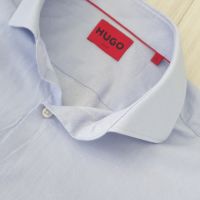 Hugo Boss HUGO Kason Slim Fit Pique Cotton Mens Size 42/ 16 / 1/2 L НОВО! ОРИГИНАЛ! Мъжка Риза!, снимка 5 - Ризи - 46170935