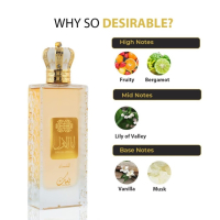 Оригинален Арабски стилен дамски парфюм Ana Al Awwal Nusuk Eau De Parfum 100 ml, снимка 2 - Дамски парфюми - 45002250