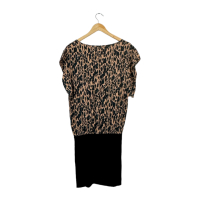 Мини рокля Ganni Leopard Midi Dress, снимка 2 - Рокли - 44956460
