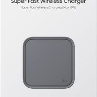 Безжично Зарядно Samsung Super Fast Wireless Charger 15W, Тъмносиво, снимка 6 - Друга електроника - 45366971
