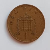 1 пени Великобритания 1971 Кралица Елизабет II Английска монета 1 ново пени 1971, снимка 2 - Нумизматика и бонистика - 45241198