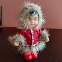 Винтидж ескимоска кукла K.Schrickel 10.5 см, снимка 1 - Колекции - 45809265