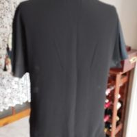 Дамска черна блуза щампа с прозрачен гръб, снимка 2 - Тениски - 45623788