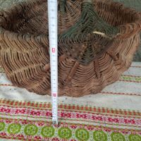 Стара плетена кошница., снимка 4 - Антикварни и старинни предмети - 45783384