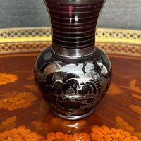 Кристална ваза Bohemia със сребро, снимка 3 - Вази - 45335020