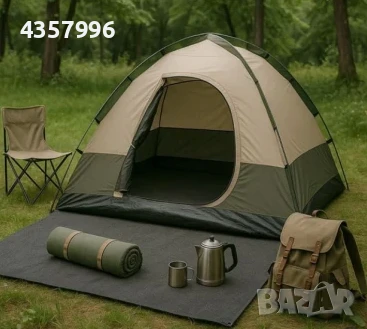 Подложка за палатка, За къмпинг, Непромокаема, Сив, снимка 1