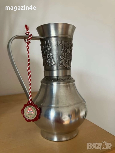 Ретро колекция, Ретро колекция, Кана от калай за вино, замък Schweinsberg Австрия,Родопис,, снимка 1